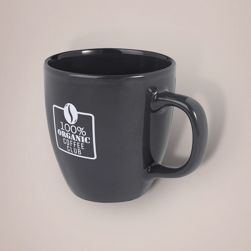 Moni 430ml Branded Ceramic Mugs - Grey