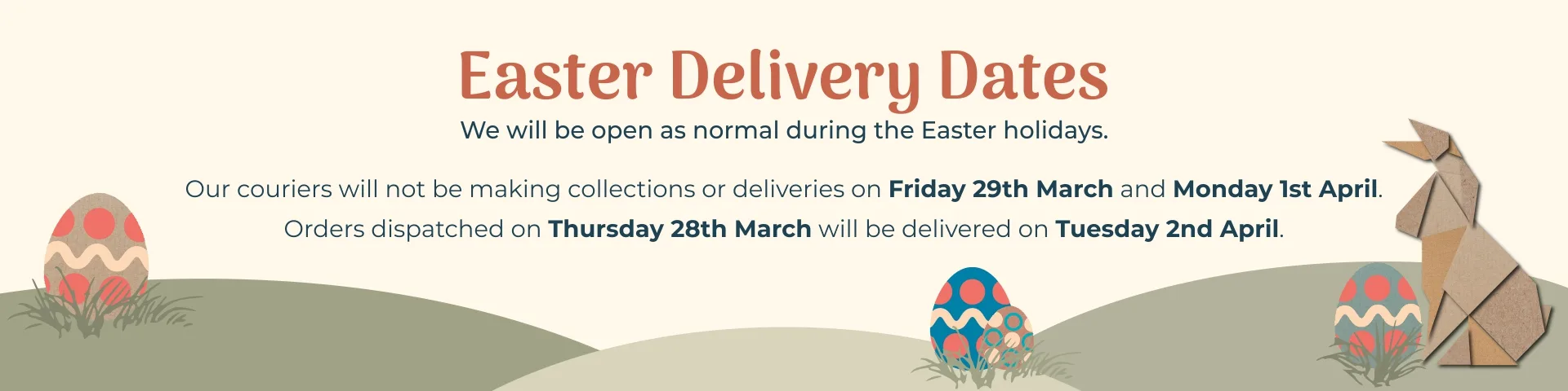 Easter Delivery Dates 2024