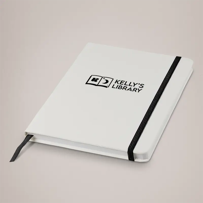 Spectrum A5 White Notebook with Coloured Strap