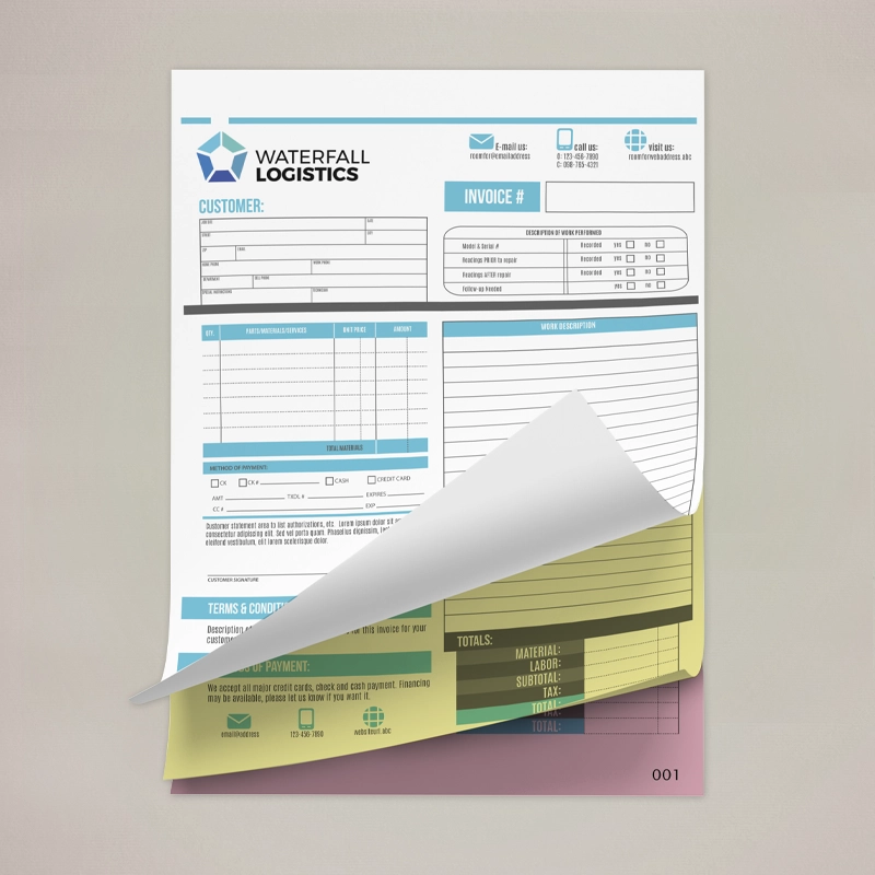 Custom Service Maintenance Checklist NCR Pads