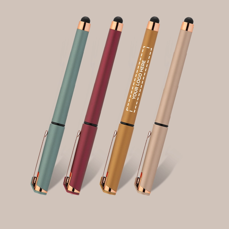 Morar Soft Touch Rose Gold Gel Designer Pen with Stylus